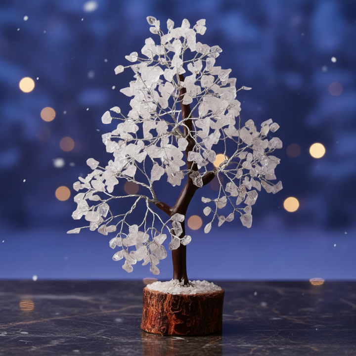 Clear Quartz Tree – Elegant crystal tree for energy healing and positive vibes.