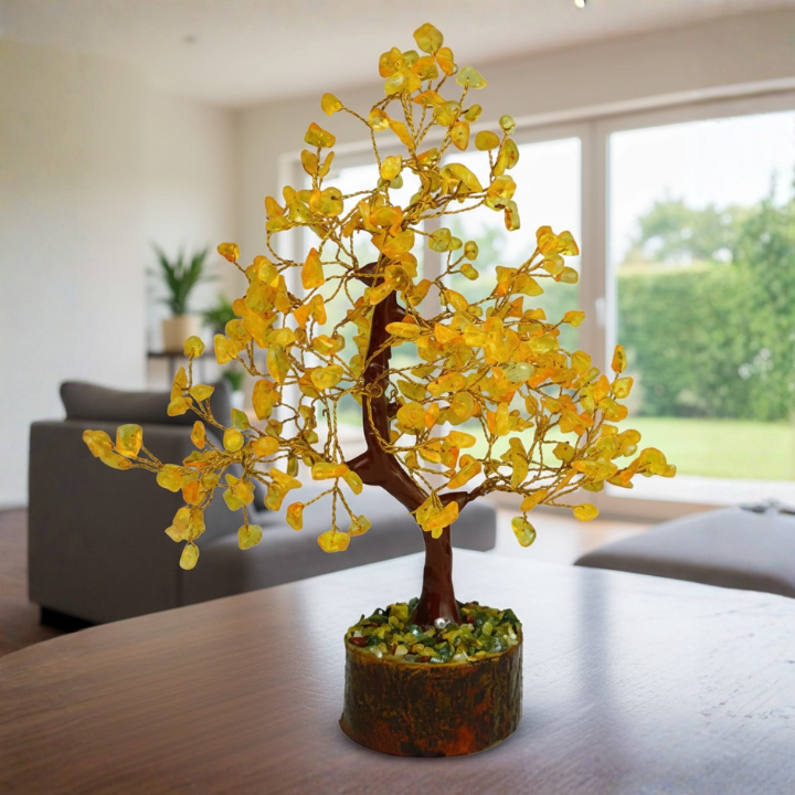 Citrine Tree – Natural crystal tree for wealth, positivity, and energy healing.
