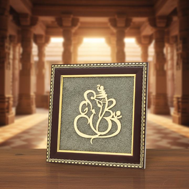 Ganapati Frame – Lord Ganesh wall frame for blessings, wisdom, and positive energy.