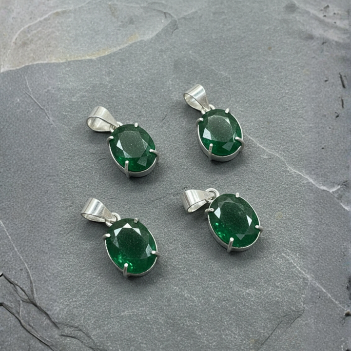 Green Jade Pendant – Natural crystal pendant for prosperity, harmony, and energy healing.