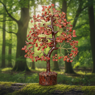 Red Jasper Tree – Natural crystal tree for strength, vitality, and energy healing.