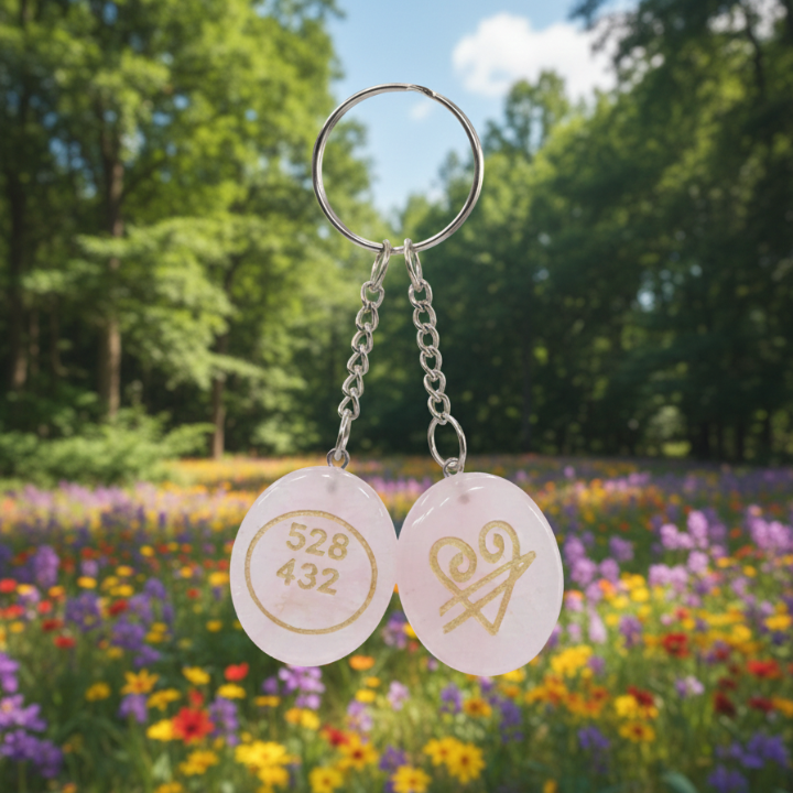 Rose Quartz Key Chain – Elegant crystal accessory for love and emotional balance.