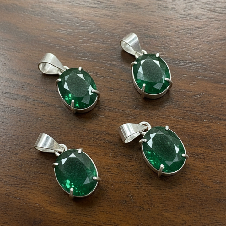Green Jade Pendant – Natural crystal pendant for prosperity, harmony, and energy healing.