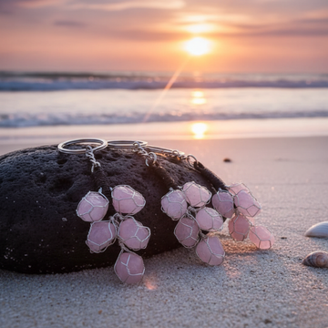Elegant Rose Quartz Chain – Healing crystal necklace for love and emotional balance.